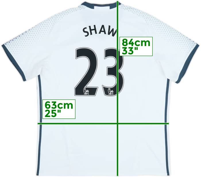 2016-17 Manchester United Third Shirt Shaw #23 - 9/10 - (XXL)
