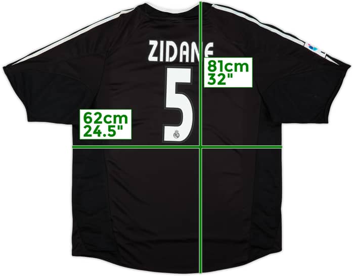 2004-05 Real Madrid Away Shirt Zidane #5 - 5/10 - (XL)