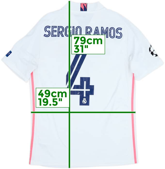 2020-21 Real Madrid Home Shirt Sergio Ramos #4 - 7/10 - (M)