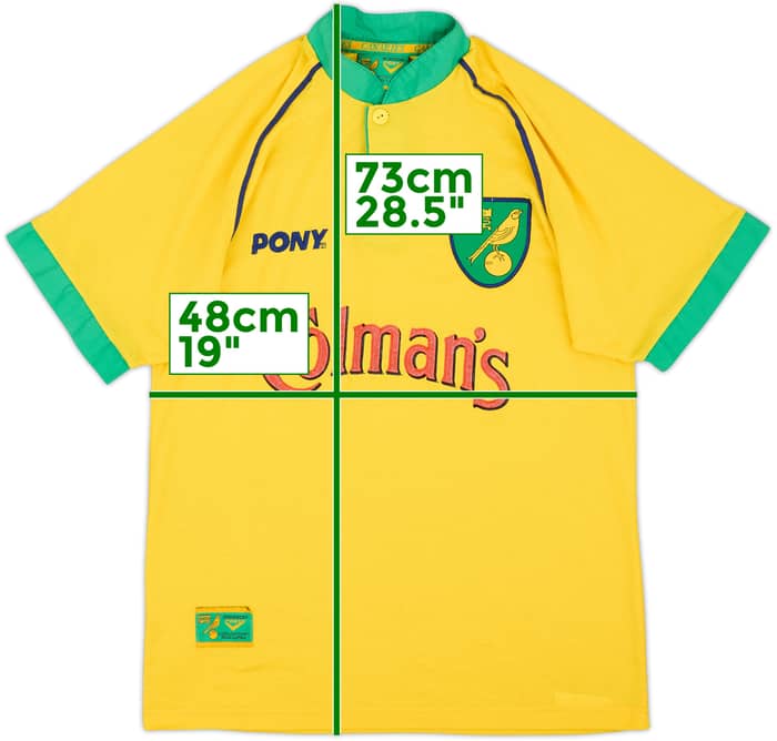 1997-99 Norwich Home Shirt - 7/10 - (S)