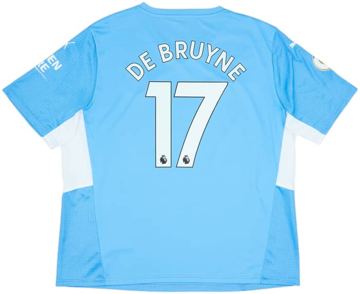 2021-22 Manchester City Home Shirt De Bruyne #17 - 9/10 - (XXL)