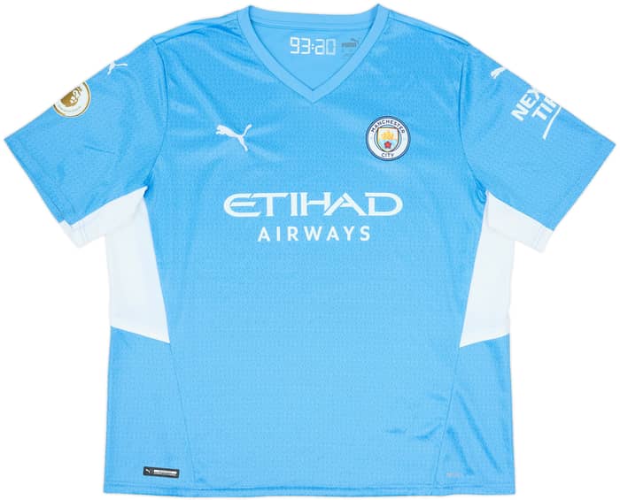 2021-22 Manchester City Home Shirt De Bruyne #17 - 9/10 - (XXL)