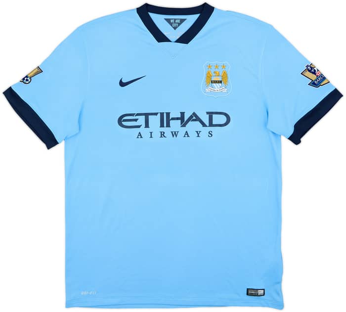 2014-15 Manchester City Home Shirt Toure Yaya #42 - 8/10 - (XL)