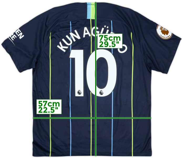 2018-19 Manchester City Away Shirt Kun Aguero #10 - 10/10 - (XL)