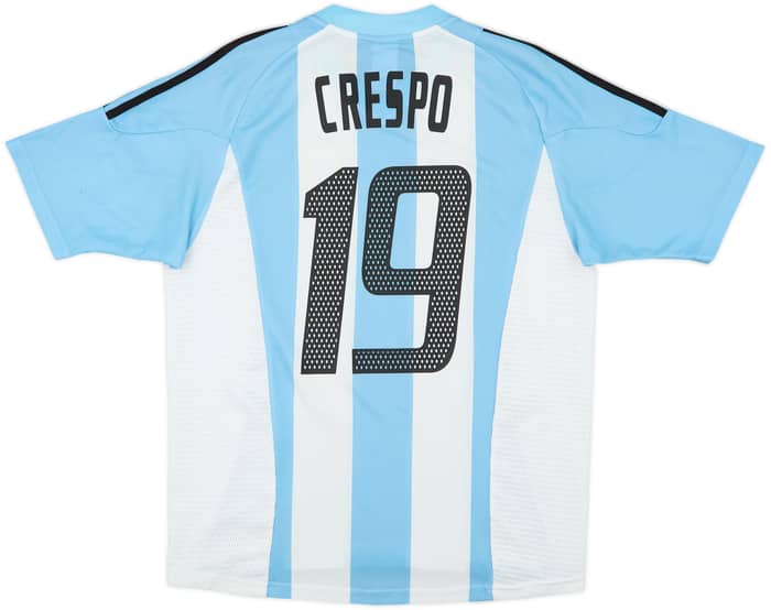 2002-04 Argentina Home Shirt Crespo #19 - 7/10 - (L)
