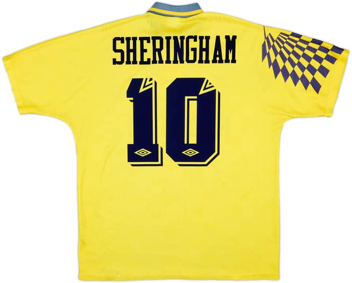 1991-95 Tottenham Away Shirt Sheringham #10 - 6/10 - (XXL)