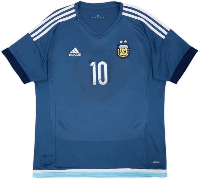 2015-16 Argentina Away Shirt Messi #10 - 3/10 - (XL)