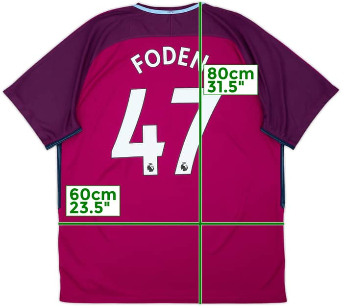 2017-18 Manchester City Away Shirt Foden #47 - 8/10 - (XXL)