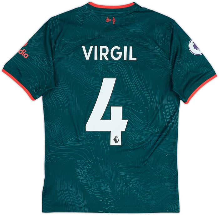 2022-23 Liverpool Third Shirt Virgil #4 - 9/10 - (S)