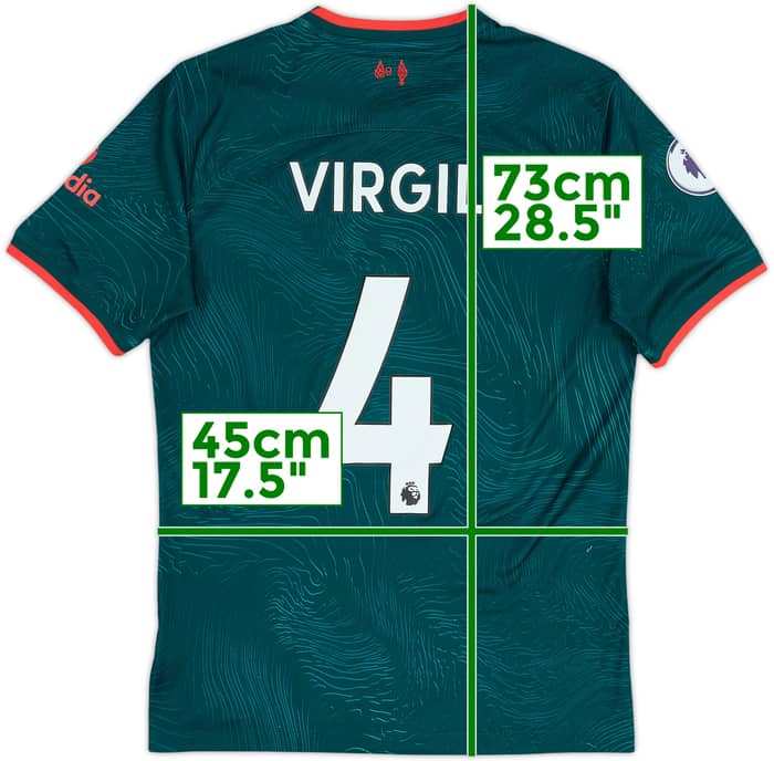 2022-23 Liverpool Third Shirt Virgil #4 - 9/10 - (S)