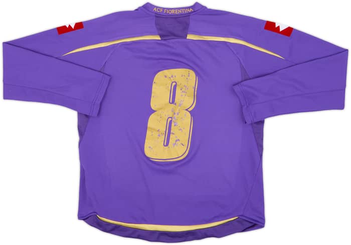2007-08 Fiorentina Home L/S Shirt #8 - 6/10 - (Women's S)