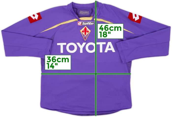 2007-08 Fiorentina Home L/S Shirt #8 - 6/10 - (Women's S)