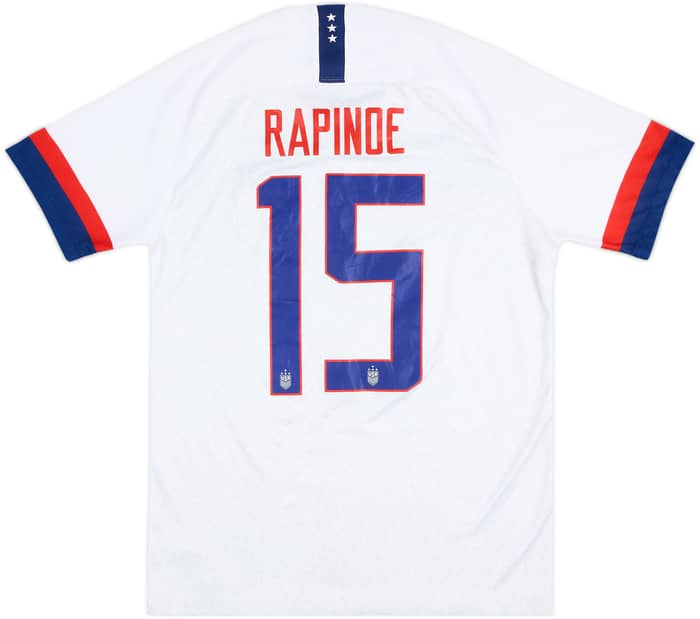 2019-20 USA Women's Home Shirt Rapinoe #15 - 8/10 - (Men's S)
