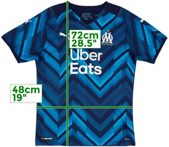 2021-22 Olympique Marseille Away Shirt - 8/10 - (M)