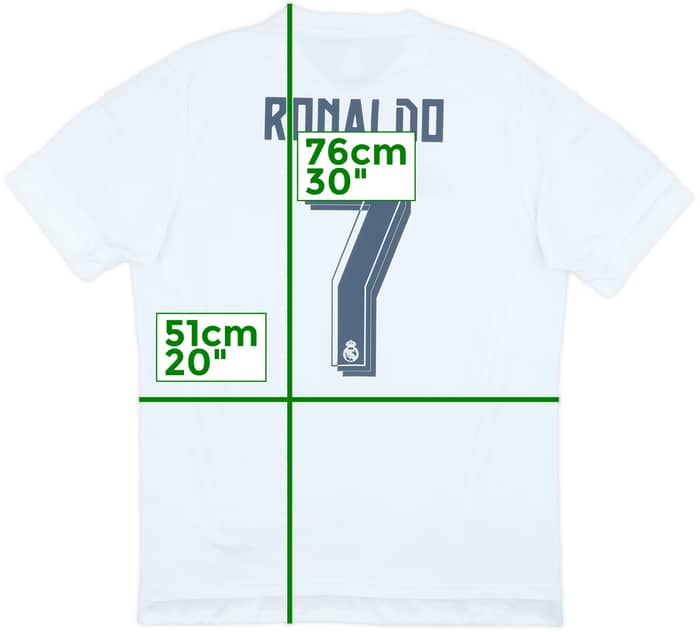 2015-16 Real Madrid Home Shirt Ronaldo #7 - 6/10 - (L)
