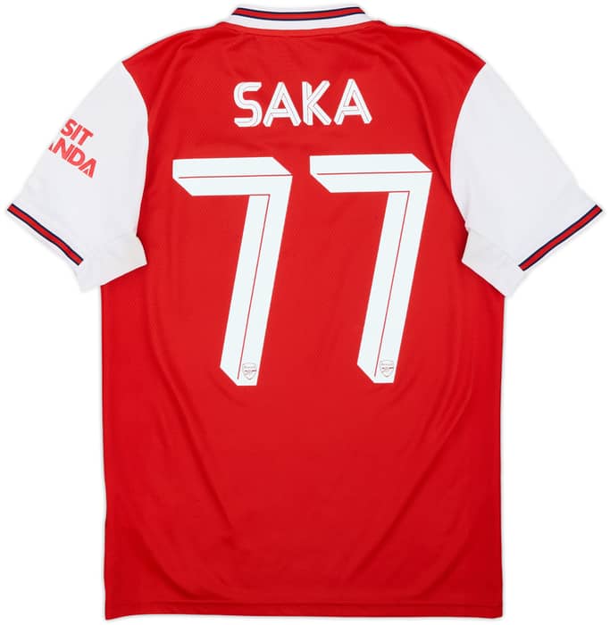 2019-20 Arsenal Home Shirt Saka #77 - 5/10 - (S)