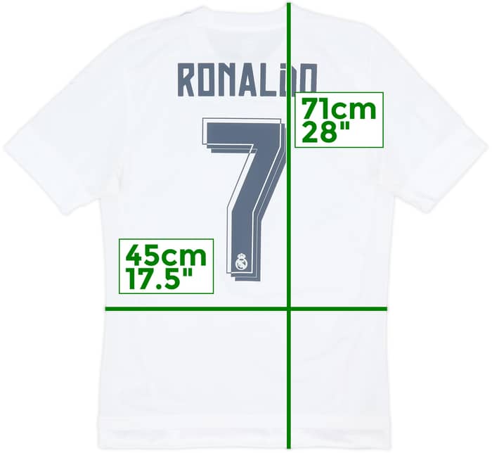 2015-16 Real Madrid Home Shirt Ronaldo #7 - 7/10 - (S)