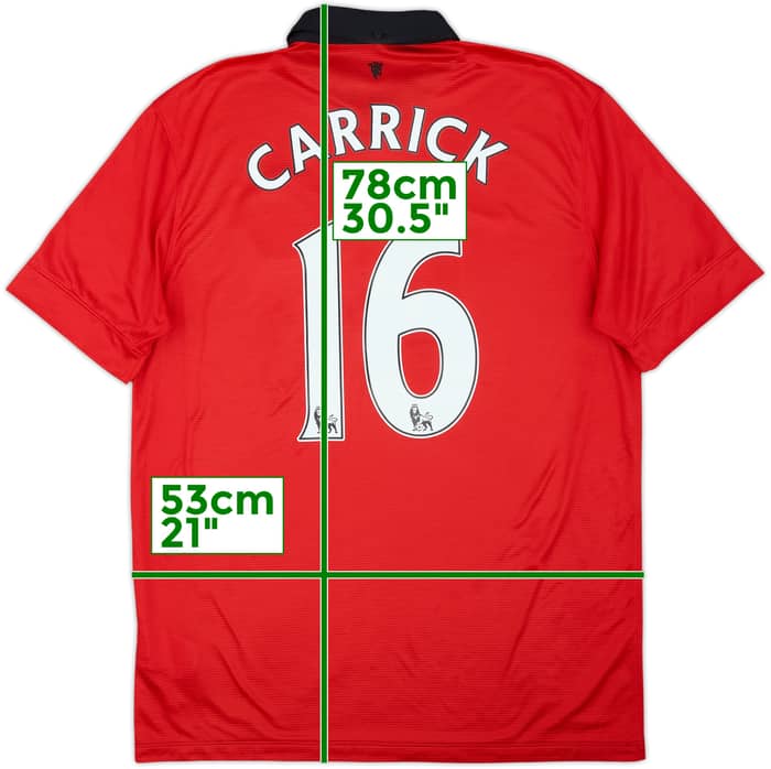 2013-14 Manchester United Home Shirt Carrick #16 - 5/10 - (L)