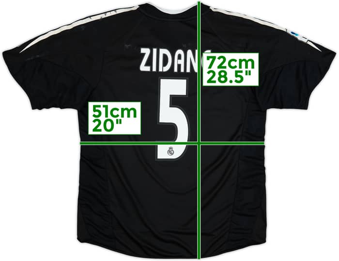 2004-05 Real Madrid Away Shirt Zidane #5 - 5/10 - (M)
