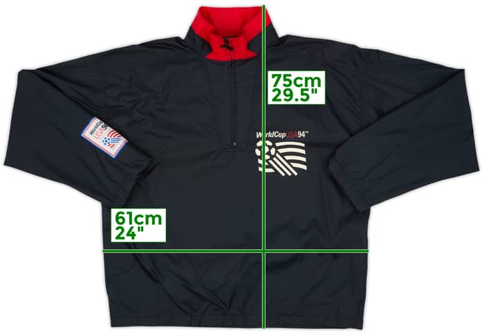 1994 USA Apex 1/4 Zip Chaqueta de lluvia - 8/10 - (M)