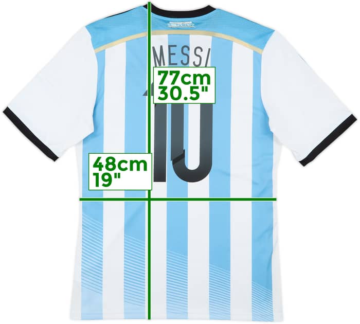 2013-15 Argentina Home Shirt Messi #10 - 7/10 - (L)