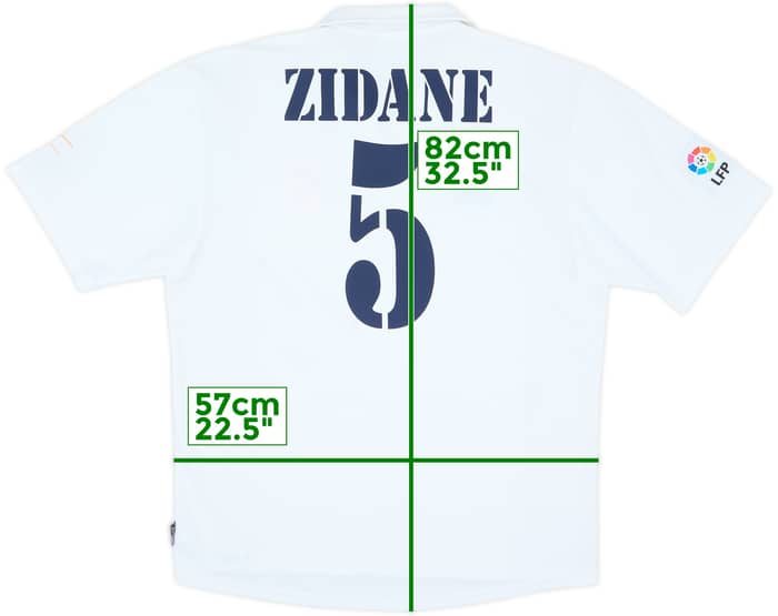 2001 Real Madrid Home Shirt Zidane #5 - 7/10 - (L)