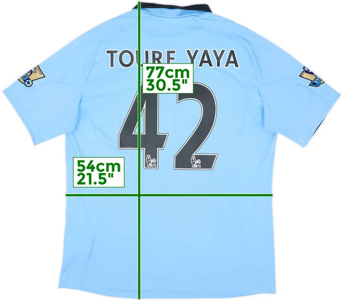 2012-13 Manchester City Home Shirt Toure Yaya #42 - 8/10 - (L)