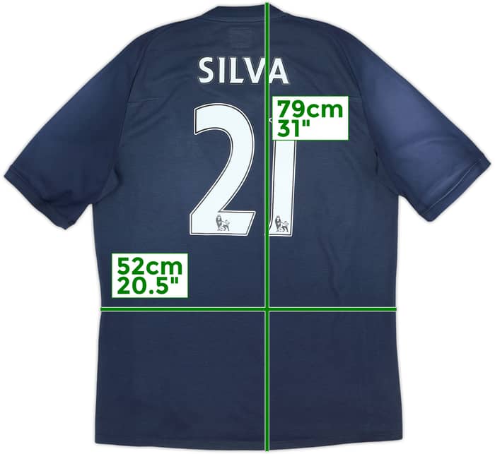 2010-12 Manchester City Away Shirt Silva #21 - 5/10 - (L)