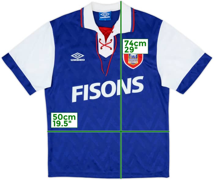 1992-94 Ipswich Home Shirt - 8/10 - (M)