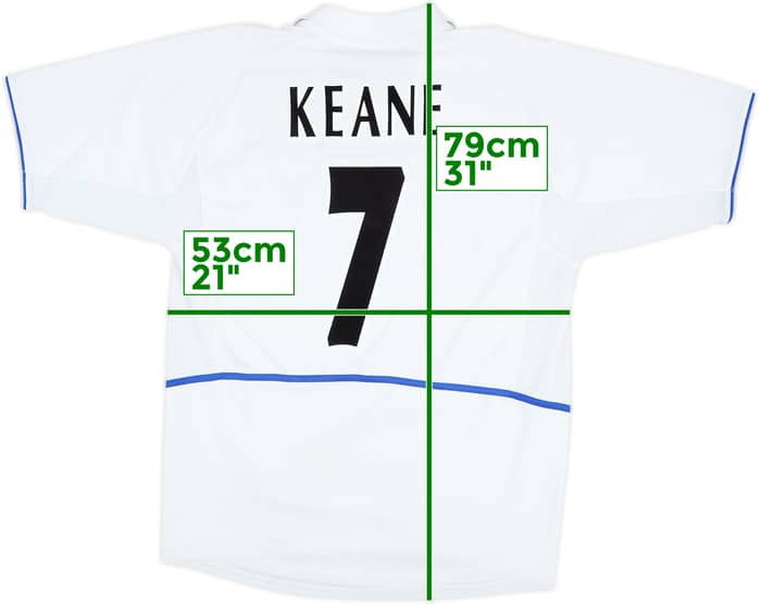 2002-03 Leeds United Home Shirt Keane #7 - 8/10 - (L)