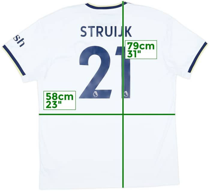 2022-23 Leeds United Home Shirt Struijk #21 - 6/10 - (XL)