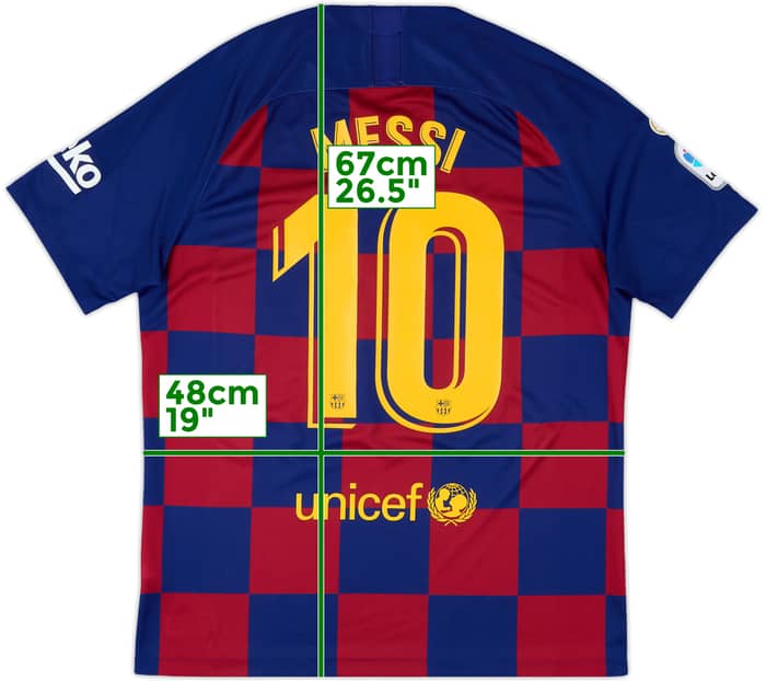 2019-20 Barcelona Home Shirt Messi #10 - 8/10 - (L)
