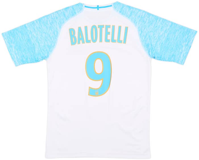 2018-19 Olympique Marseille Home Shirt Balotelli #9 - 8/10 - (S)