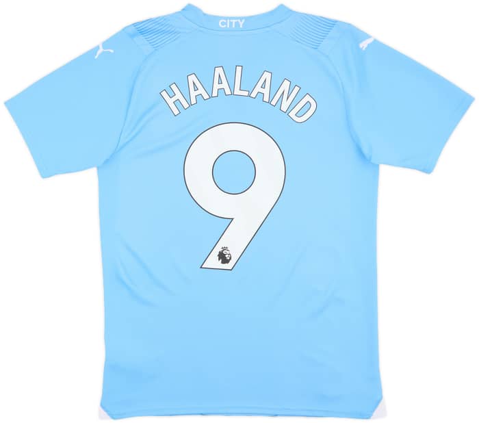 2023-24 Manchester City Home Shirt Haaland #9 - 8/10 - (S)