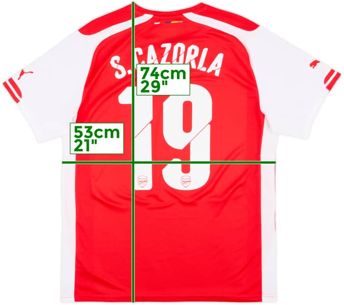 2014-15 Arsenal Home Shirt S.Cazorla #19 - 9/10 - (L)