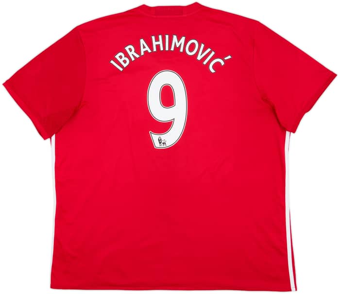 2016-17 Manchester United Home Shirt Ibrahimovic #9 - 7/10 - (3XL)