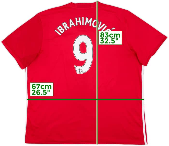 2016-17 Manchester United Home Shirt Ibrahimovic #9 - 7/10 - (3XL)