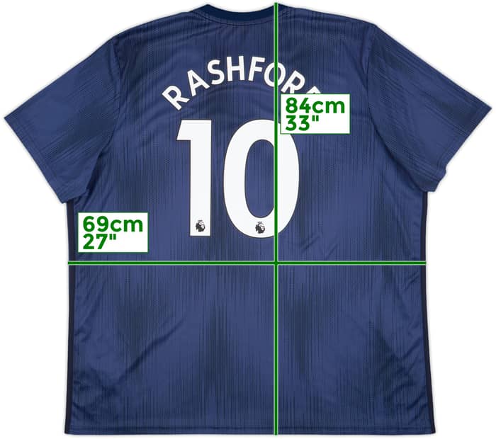 2018-19 Manchester United Third Shirt Rashford #10 - 8/10 - (3XL)