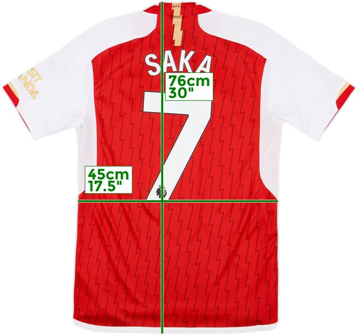 2023-24 Arsenal Home Shirt Saka #7 - 8/10 - (S)
