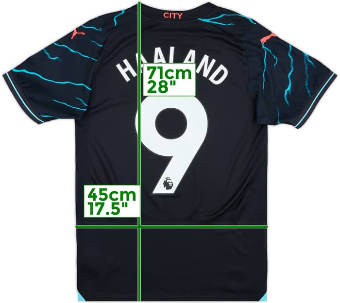2023-24 Manchester City Third Shirt Haaland #9 - 10/10 - (S)