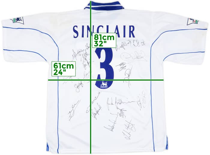 2001-02 Leicester Match Issue Away Shirt Sinclair #3