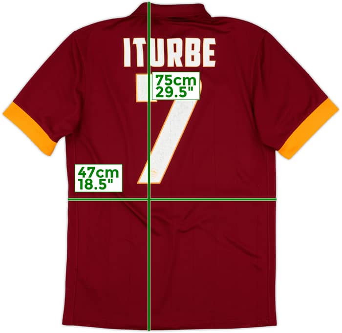 2014-15 Roma Home Shirt Iturbe #7 - 6/10 - (S)