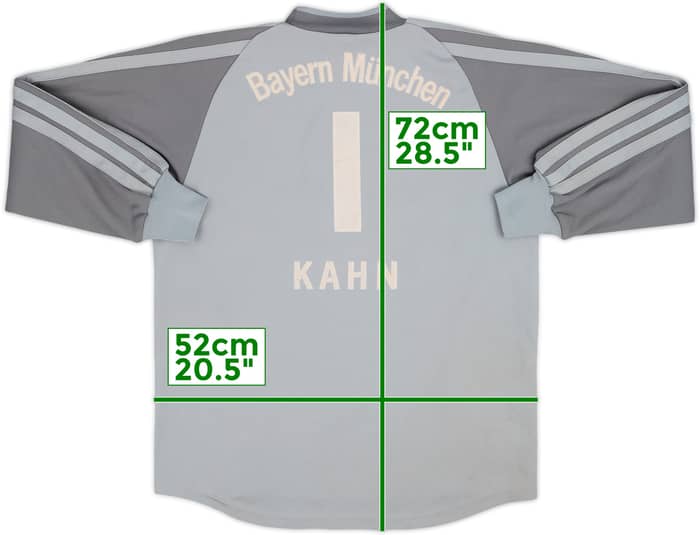 2001-02 Bayern Munich GK Shirt Kahn #1 - 8/10 - (Y)