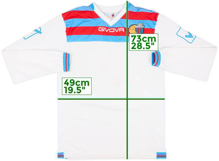 2013-14 Catania Away L/S Shirt #17 - 5/10 - (L)