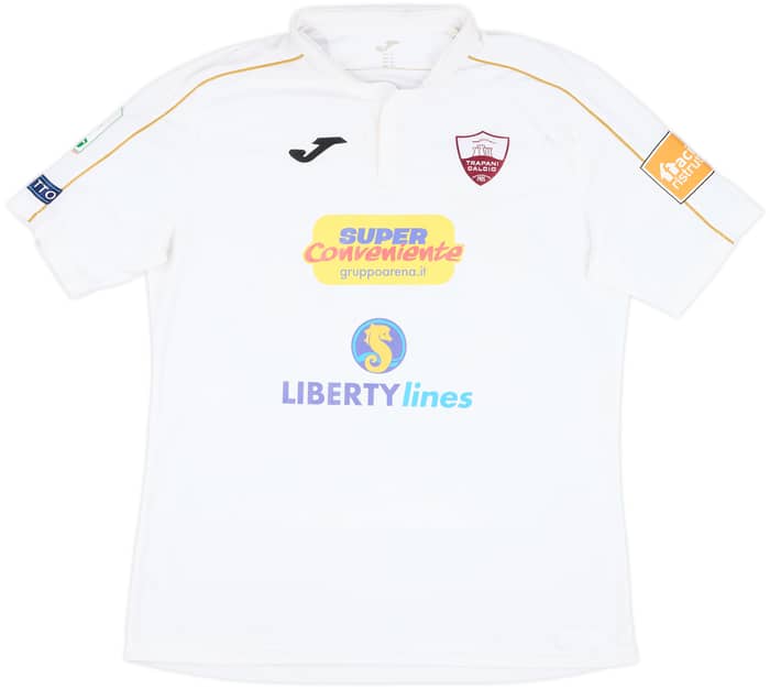 2019-20 Trapani Match Issue Signed Away Shirt Minelli #16