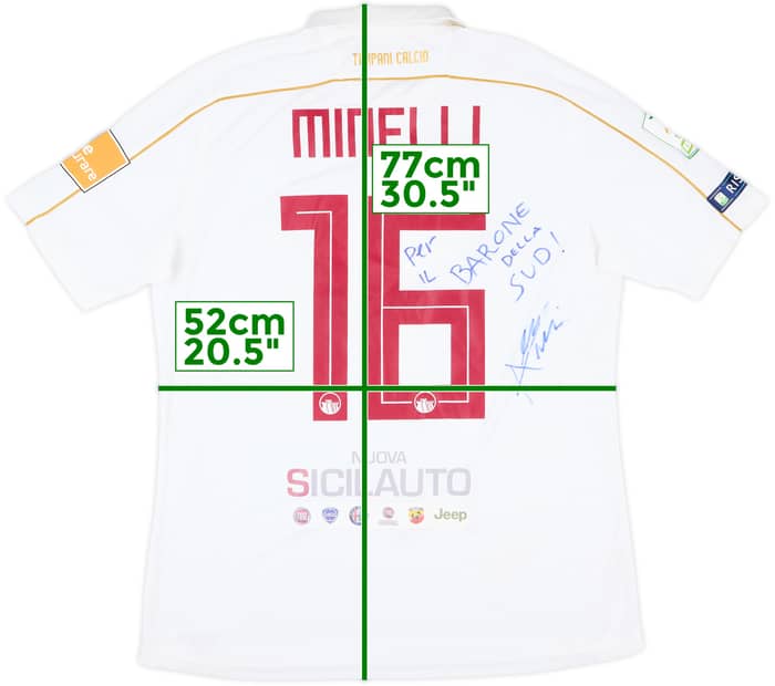 2019-20 Trapani Match Issue Signed Away Shirt Minelli #16