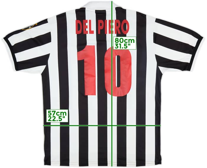 1998-99 Juventus Home Shirt Del Piero #10 - 8/10 - (XL)
