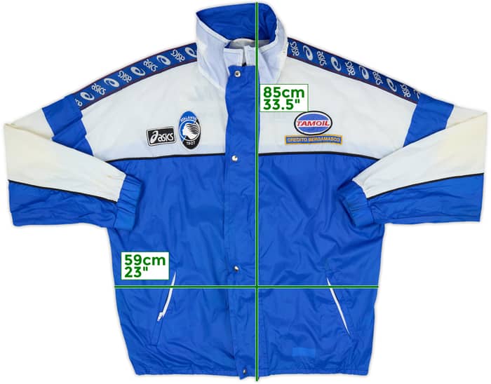 1995-97 Atalanta Player Issue Asics Hooded Rain Jacket - 8/10 - (XL)