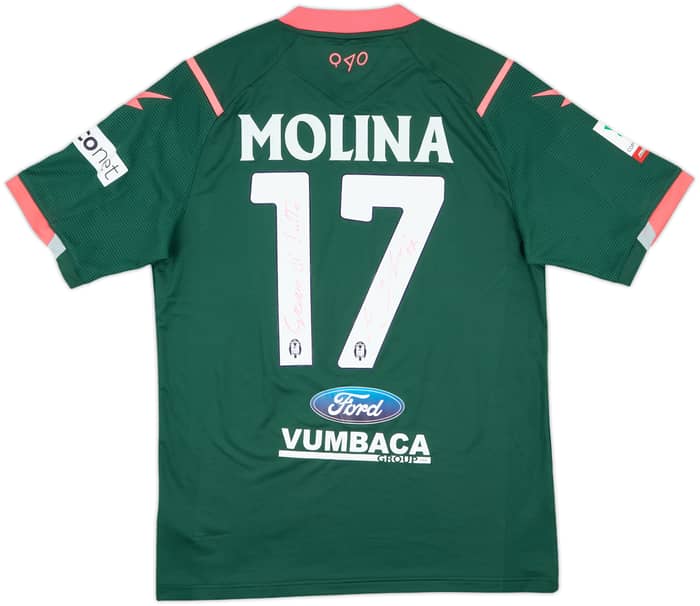 2021-22 Crotone Match Issue Coppa Italia Signed Fourth Shirt Molina #17