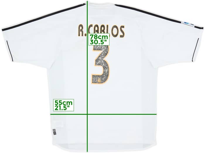 2003-04 Real Madrid Home Shirt R.Carlos #3 - 5/10 - (L)